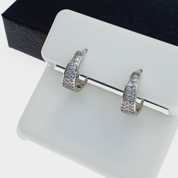 "925 sterling silver luxury CZ earrings for women/girls, Best for RJUS2224 - Picture 7 of 10
